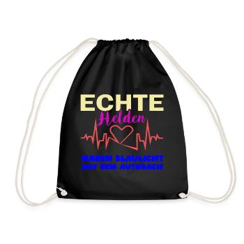 Les vrais héros ont la lumière bleue sur le toit - Sac de sport léger - noir - Devant