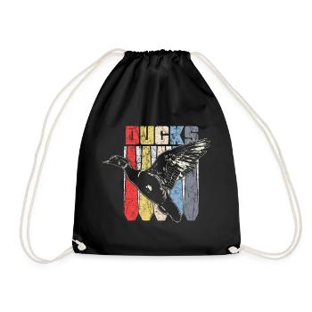 Cadeau canard oiseau - Sac de sport léger - noir - Devant