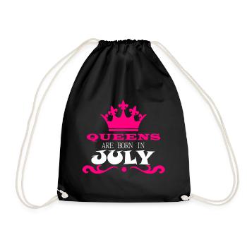 birthday - Drawstring Bag - black - Front