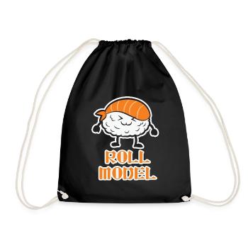 Rouleau Modèle Funny Sushi - Sac de sport léger - noir - Devant