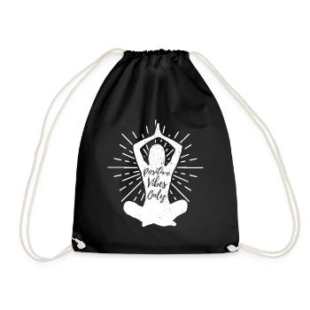 Yoga Positive Vibes Méditation Cool Cadeau - Sac de sport léger - noir - Devant