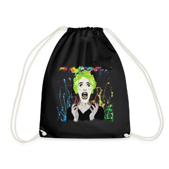 Crazy Lady - Turnbeutel - Schwarz - Vorne