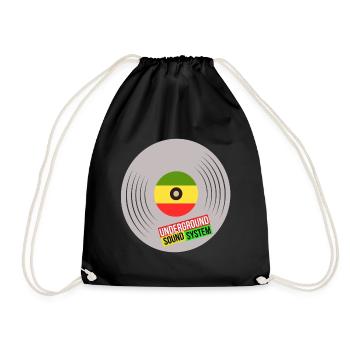 Untergrund Vinyl Sound System - Turnbeutel - Schwarz - Vorne