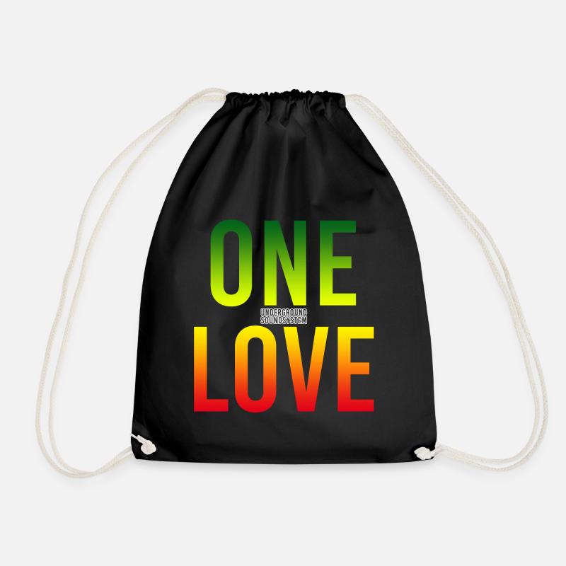 One Love Gradient: Einheit in Farbe - Turnbeutel - Schwarz