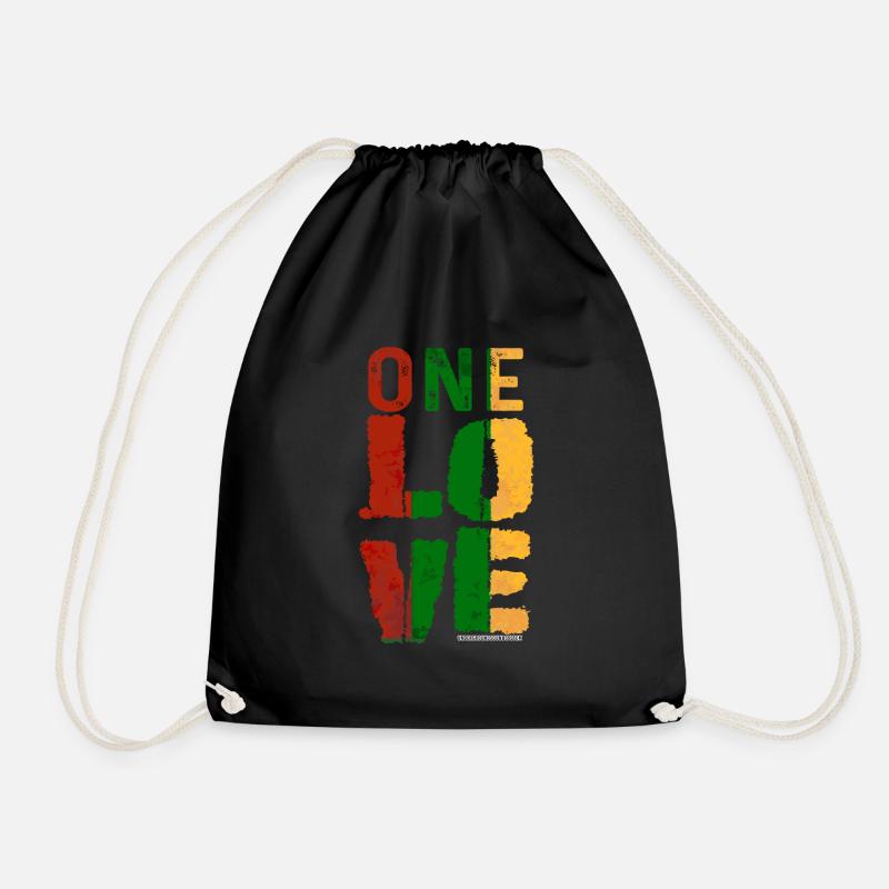 One Love Reggae Farbenband - Turnbeutel - Schwarz