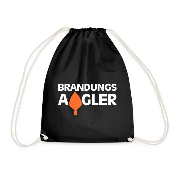 Ostsee Angeln Brandungsangler Meeresfisch Geschenk - Turnbeutel - Schwarz - Vorne