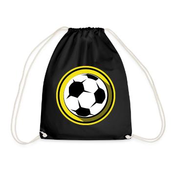 fußball dortmund Ball Illustration Symbol Farben - Turnbeutel - Schwarz - Vorne