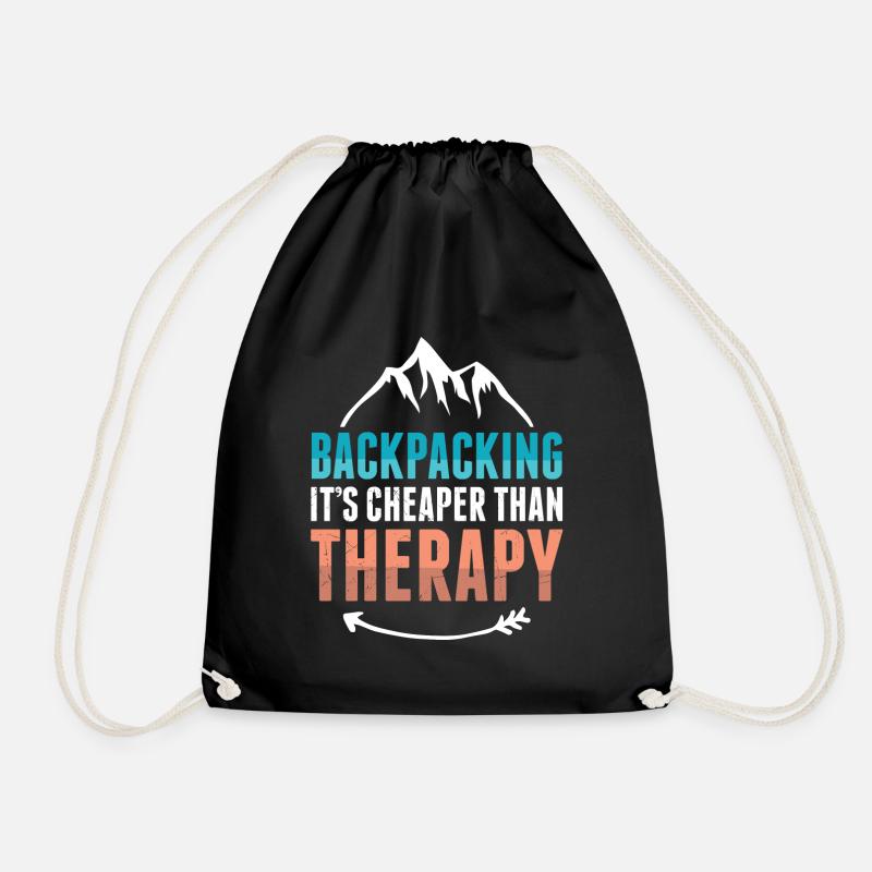 Backpacker Therapie - Turnbeutel - Schwarz