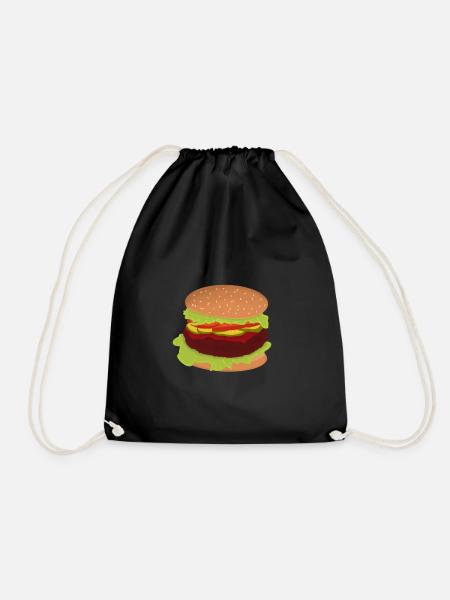 Burger - Turnbeutel - Schwarz