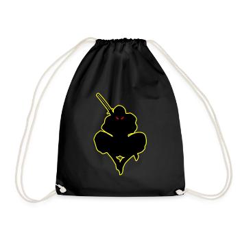Dark Ninja Warrior Ninja Shadow Ninja Lover - Drawstring Bag - black - Front