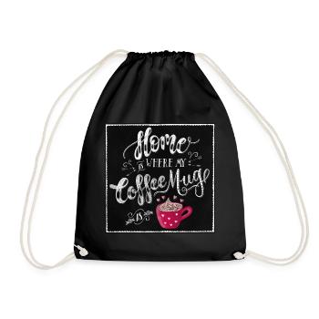 Coffee - Drawstring Bag - black - Front