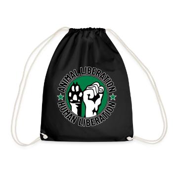 Animal Liberation Human Liberation - Turnbeutel - Schwarz - Vorne