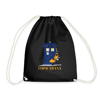 Banana Cop Copacabana Police Brazil Gift - Drawstring Bag - black - Front