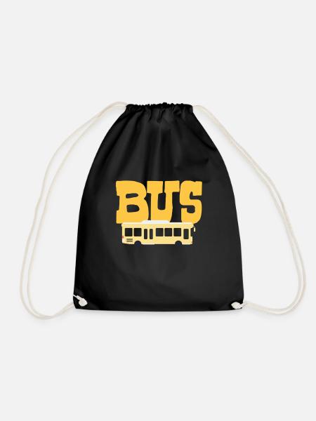 Bus - Turnbeutel - Schwarz