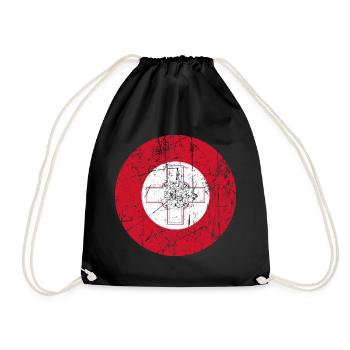 aeronautica Malta air force roundel Luftwaffe - Drawstring Bag - black - Front