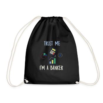 Je suis un cadeau de banquier, faites-moi confiance - Sac de sport léger - noir - Devant