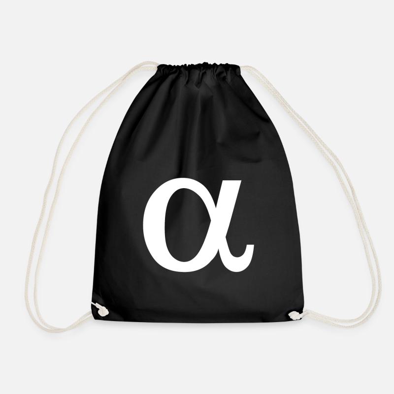 alpha - Drawstring Bag - black