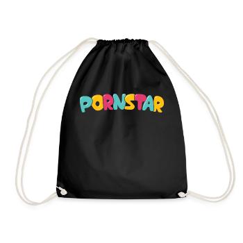 Porn Star - Drawstring Bag - black - Front
