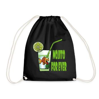 Mojito und Goldfisch - Turnbeutel - Schwarz - Vorne
