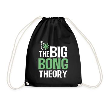 Big Bong Theory Weed High Weed Marijuana - Drawstring Bag - black - Front