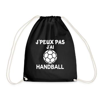 j'peux pas j'ai handball - Sac de sport léger - noir - Devant