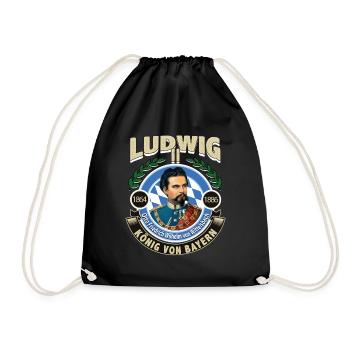 KÖNIG LUDWIG VON BAYERN - Turnbeutel - Schwarz - Vorne