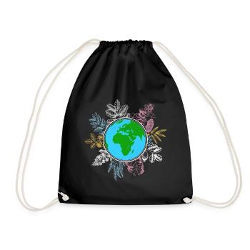 Earth Nature Save Planet - Drawstring Bag - black - Front