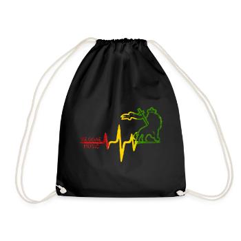 Icône du rythme du reggae Lion - Sac de sport léger - noir - Devant