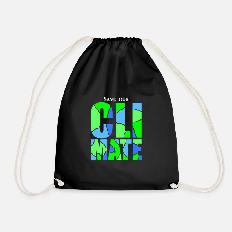 Climate - Environment - Proverbs - Drawstring Bag - black