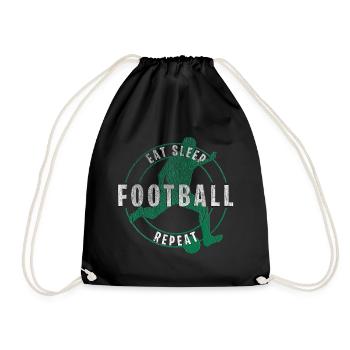 Football Football Soccer Idée cadeau - Sac de sport léger - noir - Devant