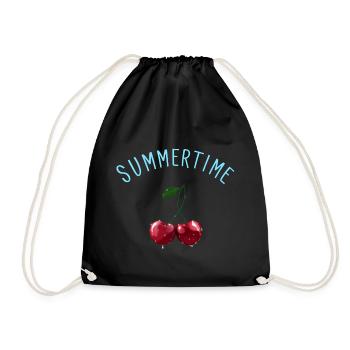 Cherries - Cherries Summertime - Drawstring Bag - black - Front