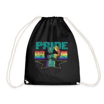 LGBT Retro Vintage Geschenk - Turnbeutel - Schwarz - Vorne