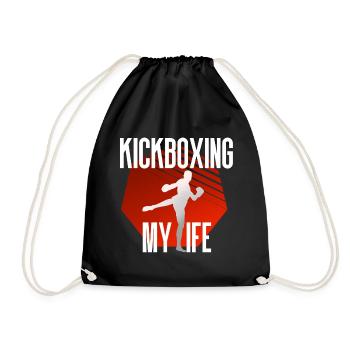 Kickboxing Kickboxen - Turnbeutel - Schwarz - Vorne