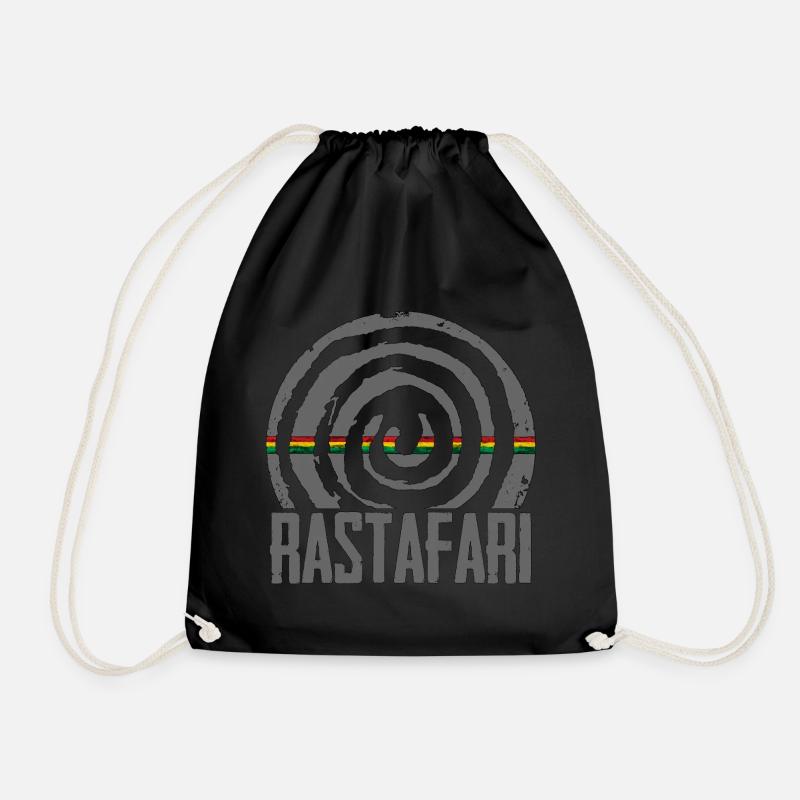 Reggae Rastafari - Drawstring Bag - black