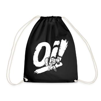 Oi! - Skinhead (blanc) - Sac de sport léger - noir - Devant