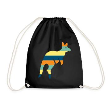 Kangaroo - Drawstring Bag - black - Front