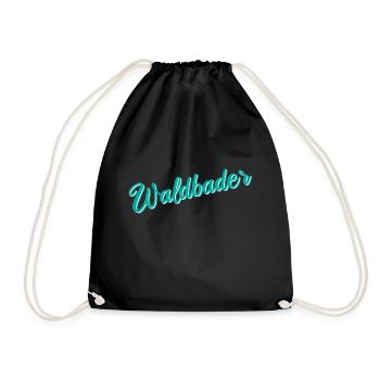 Waldbader Wald Waldbaden Bäume Natur Geschenk - Turnbeutel - Schwarz - Vorne
