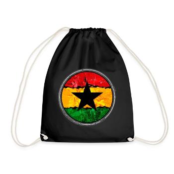 Rasta avec l’étoile - Sac de sport léger - noir - Devant
