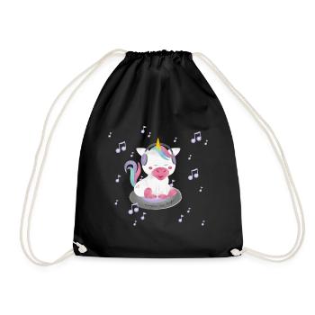 Unicorn - music is life - Sac de sport léger - noir - Devant