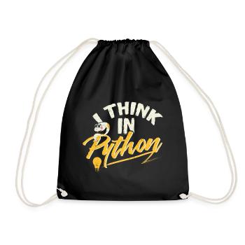 Python Programmierer - Drawstring Bag - black - Front