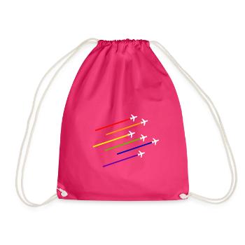 LGBT Cabin Crew Aviation CSD Gay Pride - Turnbeutel - Fuchsia - Vorne