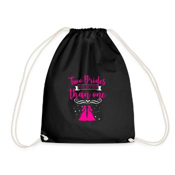 Two brides are better than one - Drawstring Bag - black - Front