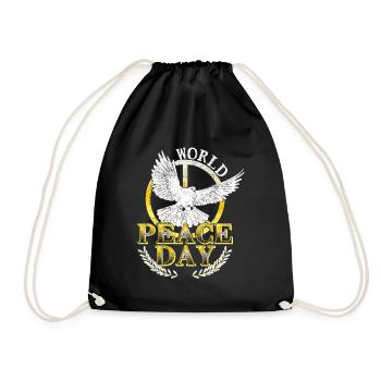 International Day of World Peace - Drawstring Bag - black - Front