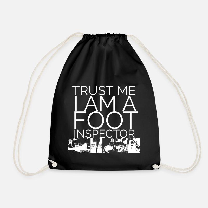 Trust me i am a foot Inspector - Drawstring Bag - black