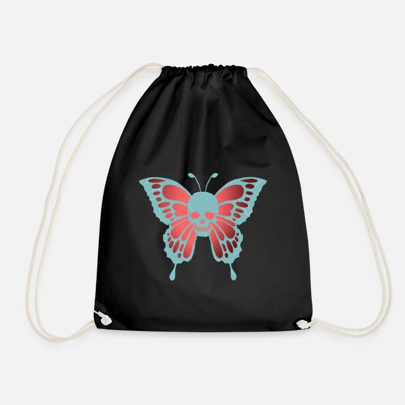 Der Schmetterling Totenkopf - Turnbeutel - Schwarz