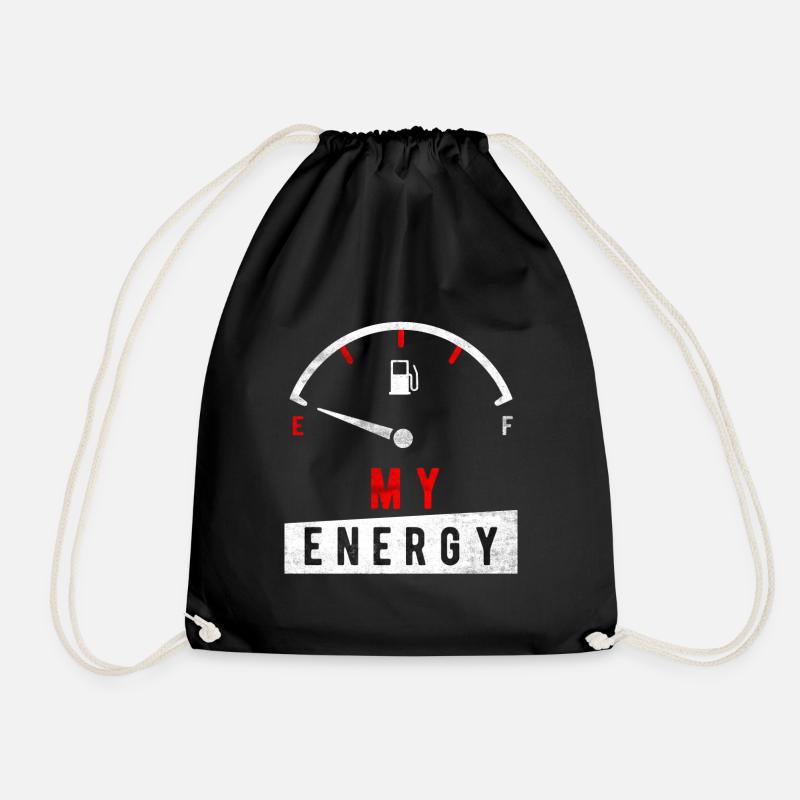 My Energy Level - Drawstring Bag - black