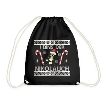 Motif amusant du Père Noël pour l’ de Noël - Sac de sport léger - noir - Devant