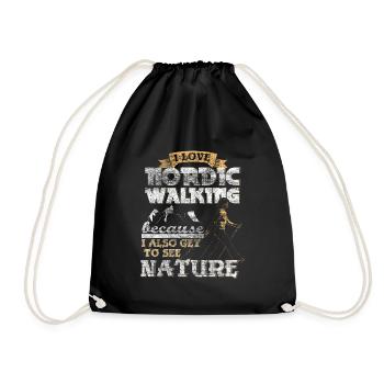 Idée Cadeau Nordic Walking - Sac de sport léger - noir - Devant