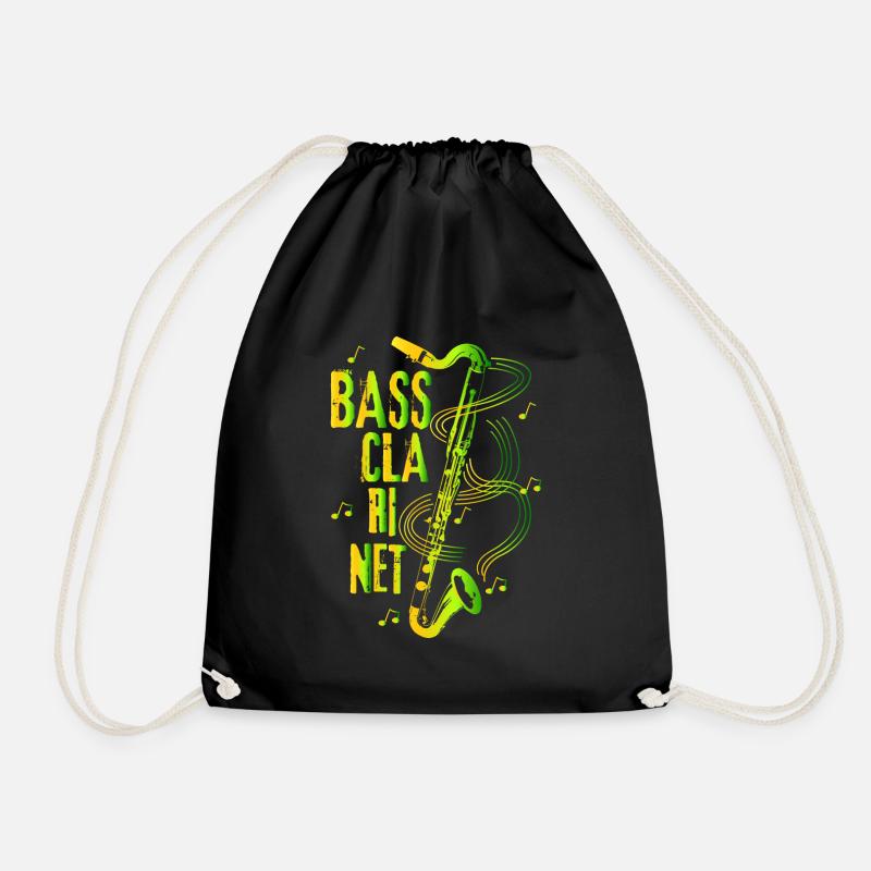 Bassklarinette Retro Geschenkidee - Turnbeutel - Schwarz