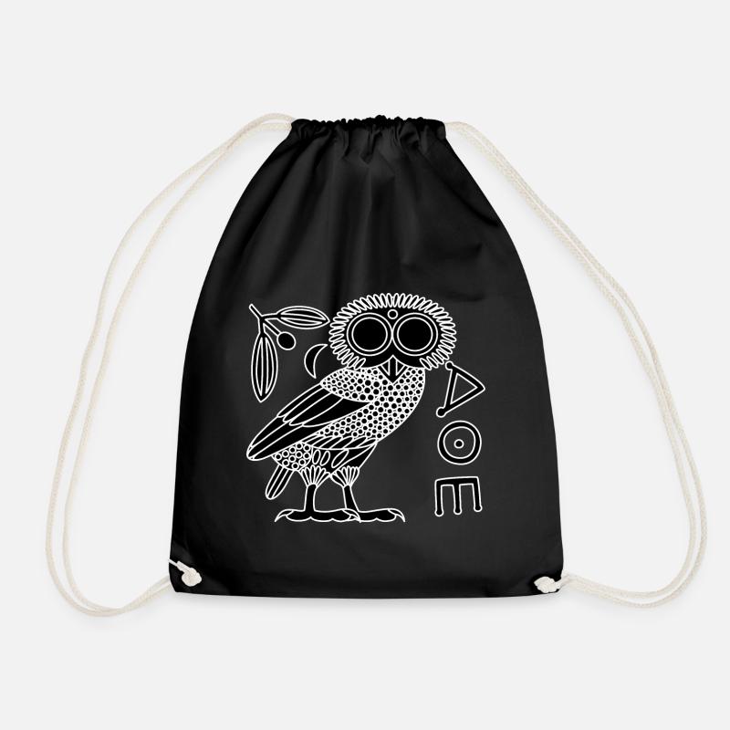Chouette d'Athéna [Noir + Tout] - Sac de sport léger - noir